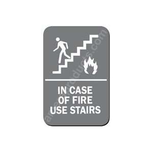  In Case of Fire Use Stairs Sign Grey 4441