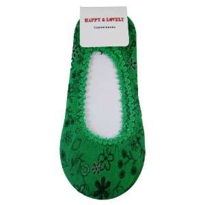   Lovely Fashion Slip on Toe Cover Slippers Socks   Green: Toys & Games
