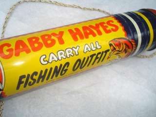 Early Gabby Hayes Fishing Outfit Rod / Pole Tin  