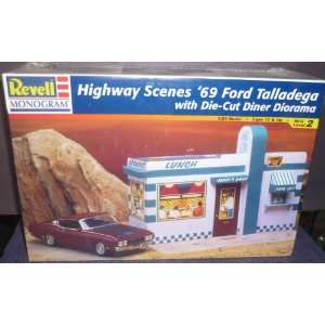  Revell Highway Scenes 69 Ford Talladega with Die Cut Diner 