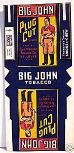 Big John Plug Cut #2 Weisert Tobacco Label St Louis Old  