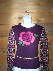   DKNY Flower Sweater, Small, Very Soft, Really Nice, CUTE  