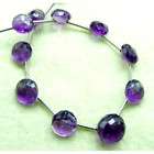 Amethyst 6 8MM Faceted Onion Briolette Bead (10Bead)  