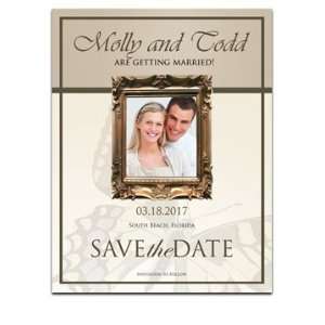  200 Save the Date Cards   Butterfly Taupe & Harvest 