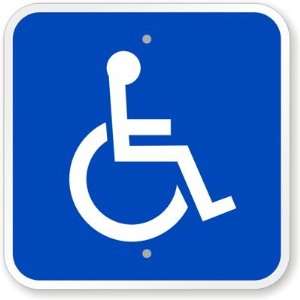  Handicap Symbol Aluminum Sign, 12 x 12