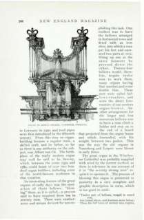 1904 Antique Article, CHURCH ORGANS. Organ  