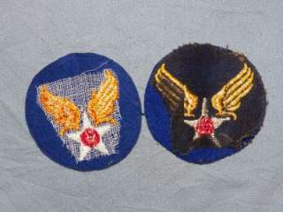 PATCH WW2 US ARMY AIR CORPS HQ FELT AS REMOVED ORIGINAL SALTY  