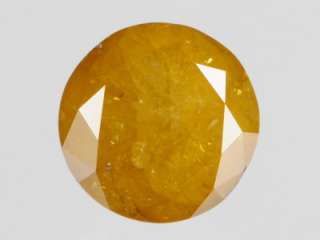 89ct Intense Deep Fancy Yellow All Natural Round Brilliant Rose Cut 