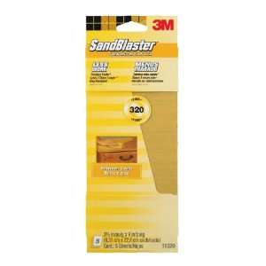 3M SandBlaster 11320 Between Coats Sandpaper, 3 2/3 Inch x 9 Inch, 320 