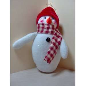  Snowman w/Red & Beige Scarf