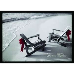 Seaside Greeting with Adirondack Chairs Holiday Cards 