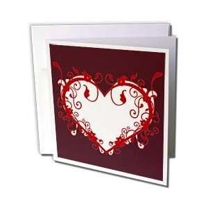  Anne Marie Baugh Hearts   Red on Burgandy Heart With 