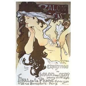  Salon Des Cents Finest LAMINATED Print Alphonse Mucha 