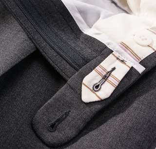 NWT $2495 ERMENEGILDO ZEGNA Solid Charcoal Gray Side Vent Wool Suit 48 