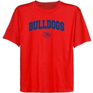  NCAA Gonzaga Bulldogs Youth Red Logo Arch T shirt Sports 