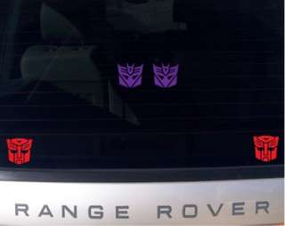 Transformers Autobot Decepticon Sticker Set 4 pcs  