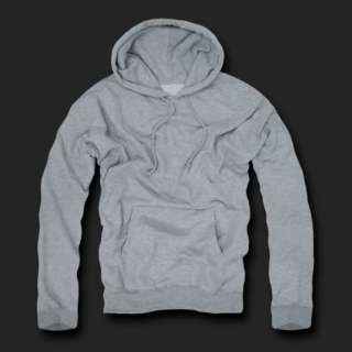 New Gray Mens Basic Plain Pullover Hoody Hoodie Hooded Grey Sweatshirt 