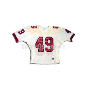  White No. 49 Game Used Harvard Russell Football Jersey 