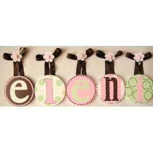  Elenis Hand Painted Round Wall Letters: Home & Kitchen