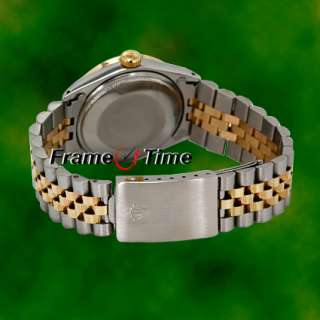 Rolex Datejust Mens 18K/SS Gold Diamond Oyster Watch  