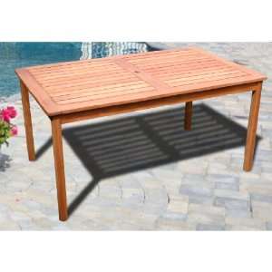  VIFAH Balthazar Outdoor Wood Table: Patio, Lawn & Garden
