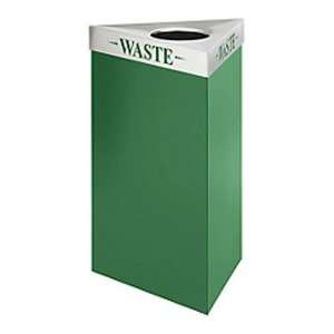  Trifecta Waste Receptacle, 17 Gallon Capacity Base, Pine Green 