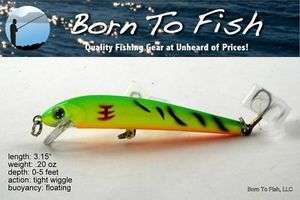 Firetiger Minnow Bass Trout Fishing Lure Tackle  