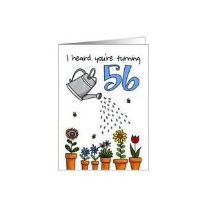  Wet My Plants   56th Birthday Card Toys & Games