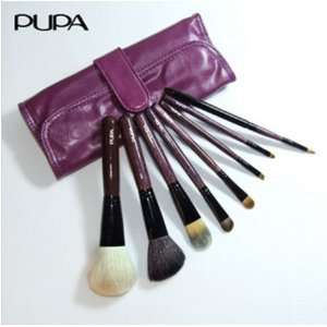   Piece Senior Mink Hair Makeup Brush Set & Case   Dark Purple/Black/Red