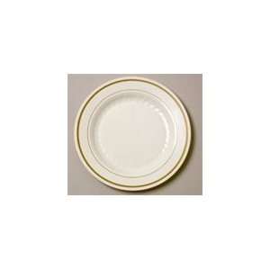   Ivory With Gold Band Premiere Plate 6 in.   Case RPI 