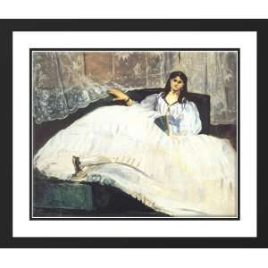   Eduard 23x20 Framed and Double Matted Baudelaires Mistress Reclining