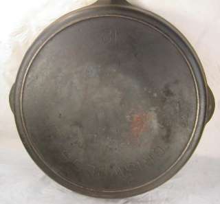 EARLY GRISWOLD`S ERIE 719 #12 GRISWOLD CAST IRON FRYING PAN W/HEAT 