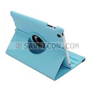  SAVEICON Baby Blue 360 Degrees Rotating PU Leather Case 