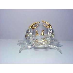  Fisherman Ocean Crab Paper Weight Glass Statue
