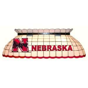   Huskers Leaded Stained Glass Pool Table Lamp