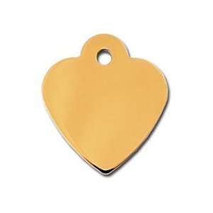   Small Gold Heart Personalized Engraved Pet ID Tag