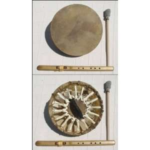  13 Buffalo Drum with FREE Beater and Flute Musical 