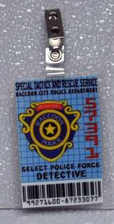 Resident Evil ID Badge STARS Raccoon Police Detective  