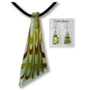   Fashion Style Dichroic Glass Pendant Earring Set P343: Everything Else