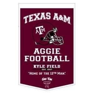  Texas A&M Aggies 18x27 PowerHouse Wool Banner   College 