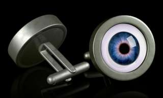 NEW Mens Silver Eyeball Eye Optometrist Cufflinks  