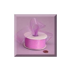  1ea   1 1/2 X 25yd Orchid Shimmer Sheer Organza Ribbon 