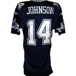  Brad Johnson #14 2007 Cowboys Game Used Navy Jersey (Size 