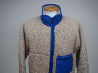 VINTAGE PATAGONIA RETRO X DEEP PILE FLEECE BEIGE CARDIGAN SZ LARGE 