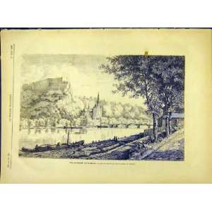  Meuse Dinant Gourcy View Landscape French Print 1882