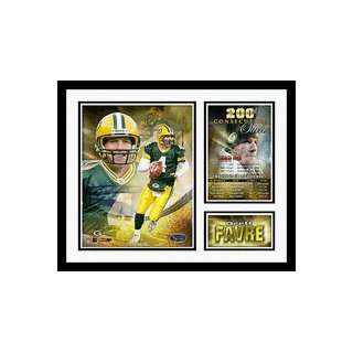 Brett Favre Green Bay Packers 200th Start Milestone Collage Framed 8 