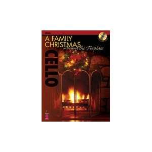   Family Christmas Around the Fireplace Cello Musical Instruments
