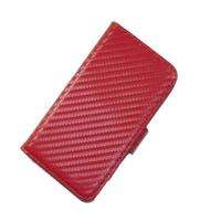 Red Credit Card Wallet Leather Case Skin for iPhone 4 4S  