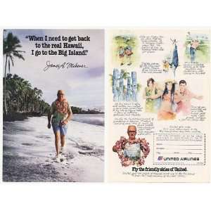  1978 James Michener United Airlines Hawaii Photo 2 Page 