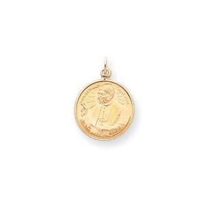  14k Pope John Paul II Medal Charm West Coast Jewelry 